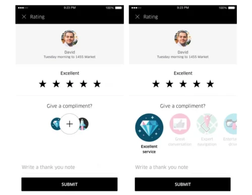 uber Customer feedback exemple